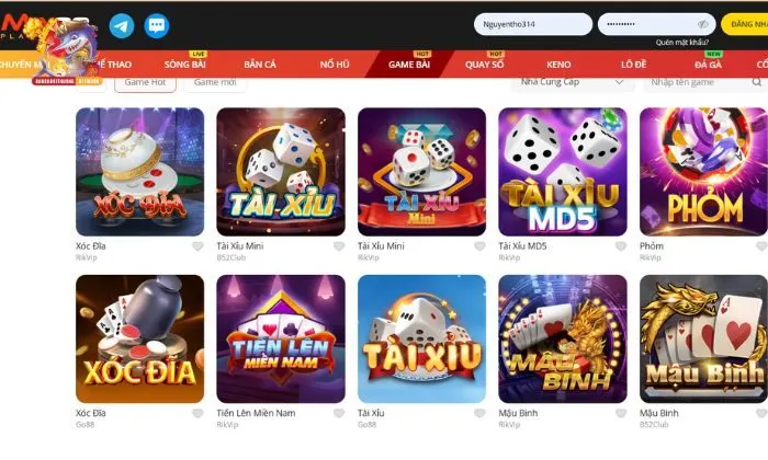Kho game bài đổi thưởng đồ sộ