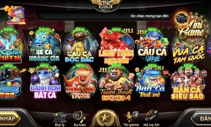 Bắn cá Kingfun là trò chơi bắn cá đổi thưởng trực tuyến hấp dẫn nhất hiện nay