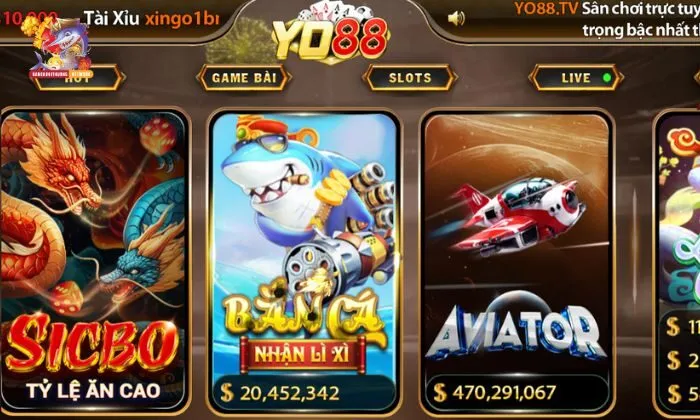 Bắn cá Yo88 là một sản phẩm cá cược nổi bật 